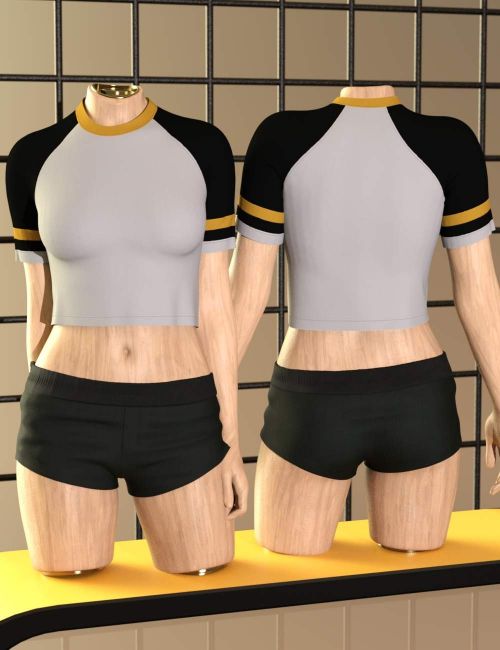 Click here to see preview images for "3DL dForce Everyday Raglan Crop G8F/G9" 3DL dForce Everyday Raglan Crop G8F/G9