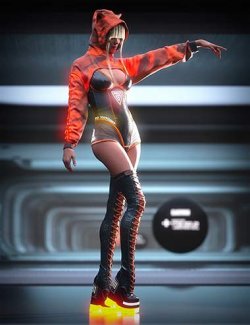 dForce Feline Phantom Outfit for Genesis 9