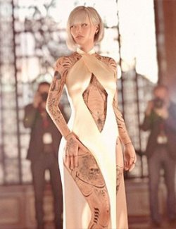 CVN Elegant Satin Dress for G8, G8.1, and Genesis 9 Feminine