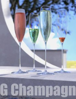 DG Champagne- Glass Prop for Genesis 8 FM and Genesis 9