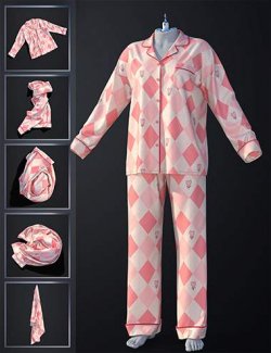 dForce SU Pajama Outfit for Genesis 9