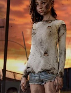 Last Days dForce Clothing for Genesis 9 (Long Shirt)