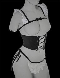 BW Midnight Maid Lingerie For Genesis 9, 8, and 8.1 Female