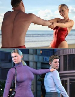 Z Pull Me Closer Couple Poses for Genesis 9 and 8