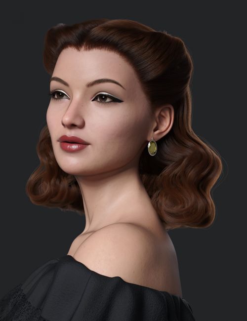 Click here to see preview images for "dForce Old Romance Hair for Genesis 9" dForce Old Romance Hair for Genesis 9