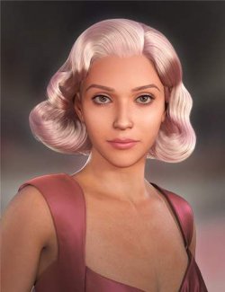 40s Hollywood Waves Short Hair for Genesis 8 and Genesis 9