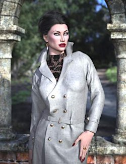 dForce Summer Trench Coat for Genesis 9 and Genesis 8