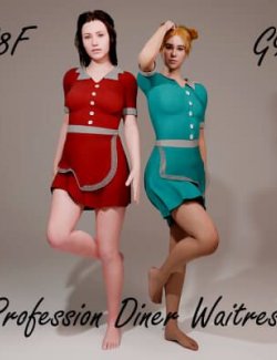 Profession Diner Waitress for Genesis 8 Female - Genesis 9