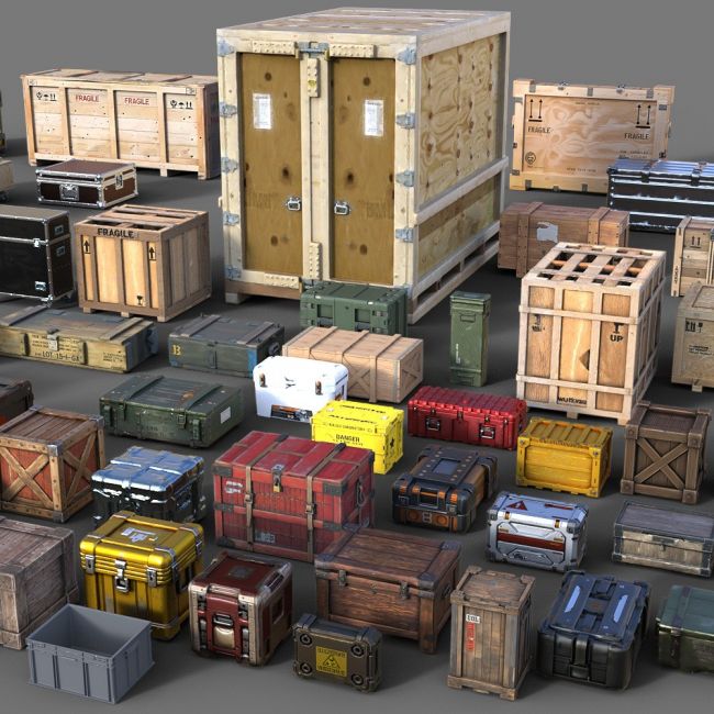 Click here to see preview images for "60 Crates Collection for Daz Studio" 60 Crates Collection for Daz Studio