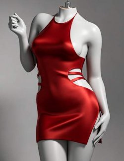 dForce EG Hollow Black Dress for Genesis 9