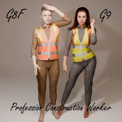 Click here to see preview images for "Profession Construction Worker for Gen 8 Female - Gen 9" Profession Construction Worker for Gen 8 Female - Gen 9