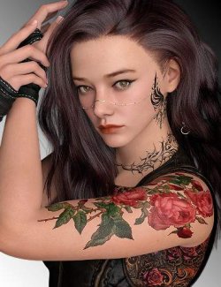 L3D TattooU- Inked Arms 2 for Genesis 9
