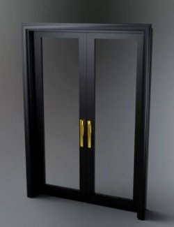Modern Main Double Door AQ3D