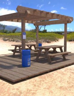 Beach Picnic Deck Vignette