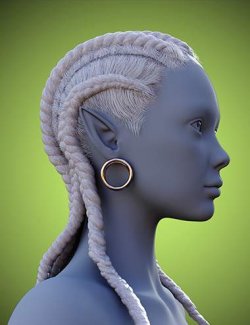 Sevenly Braid Hair for Genesis 9