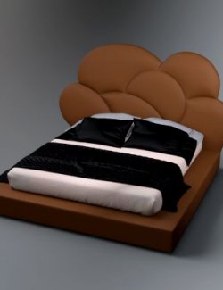 Luxury Modern Bed 3D Model AQ3D
