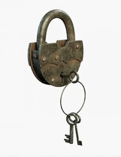 Padlock with Keys for Daz