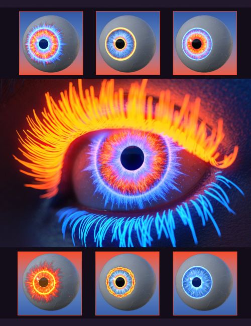 Click here to see preview images for "Fire and Ice Iris Builder for Genesis 9" Fire and Ice Iris Builder for Genesis 9