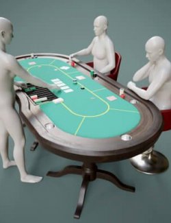 Poker Table Prop With Poses for Genesis 9