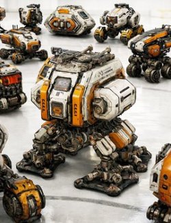 SciFi-Robots And Props for Daz Studio