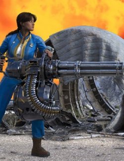 Military Minigun for Daz