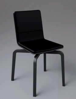 Modern Minimalist Dining Chair 3D Model AQ3D