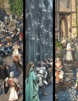 150 LOWREZ Medieval People for Daz Studio