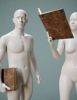Sacrificial Ritual Book Prop with Poses G9