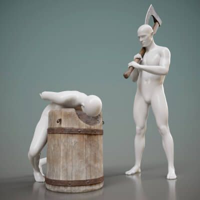 Click here to see preview images for "Execution Block and Axe Props with Poses G9" Execution Block and Axe Props with Poses G9