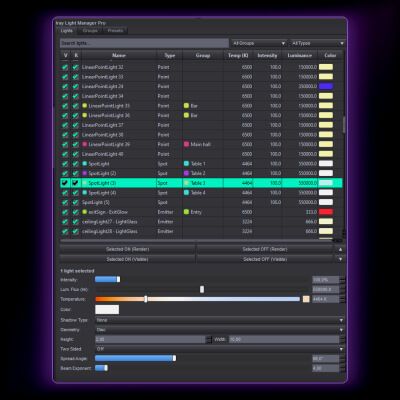 Click here to see preview images for "Iray Light Manager Pro for DAZ Studio 6" Iray Light Manager Pro for DAZ Studio 6