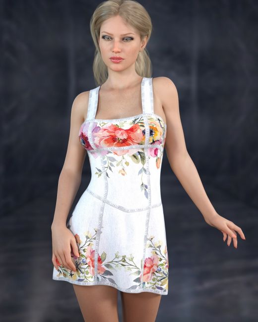 Click here to see preview images for "dforce - Denim Mini Dress - Genesis 8" dforce - Denim Mini Dress - Genesis 8