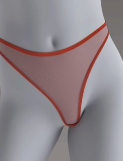 Sheer Mesh Thong Red for G8F