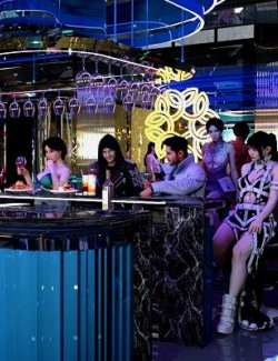 Cyber Bar Interior for DAZ