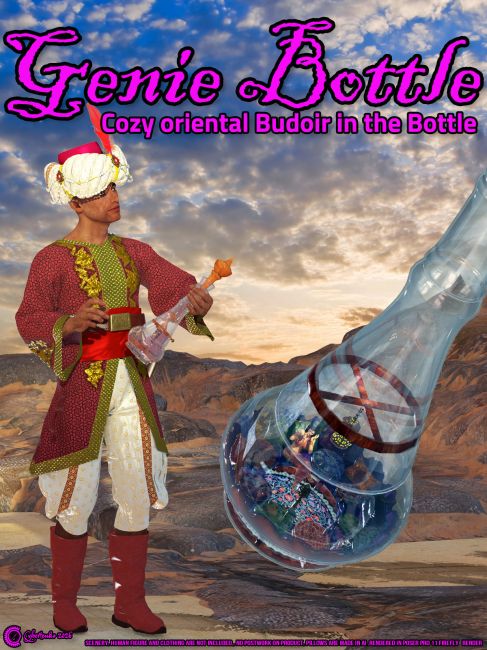 Click here to see preview images for "Genie Bottle for Poser" Genie Bottle for Poser