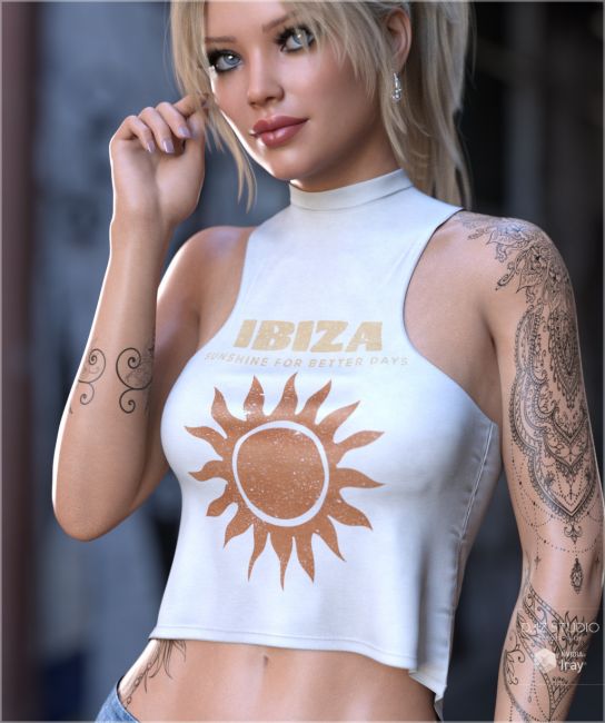 Click here to see preview images for "dForce Loose Fit Crop Top G8FG8.1F G9" dForce Loose Fit Crop Top G8FG8.1F G9