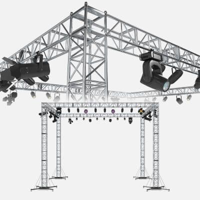 Stage Truss Lighting Rig Vol 1 - Square for DAZ Studio
