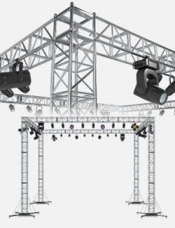 Stage Truss Lighting Rig Vol 1 - Square for DAZ Studio