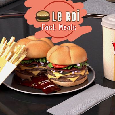 Click here to see preview images for "Le Roi Fast Meal for DAZ Studio" Le Roi Fast Meal for DAZ Studio