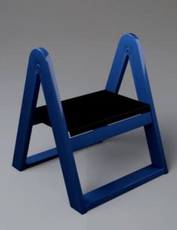 Modern Folding STEP Stool 3D Model AQ3D