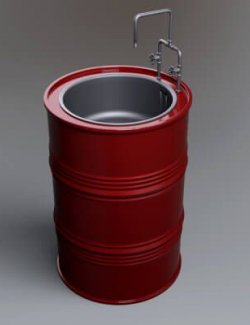 Barrel Utility Sink 3D Model AQ3D
