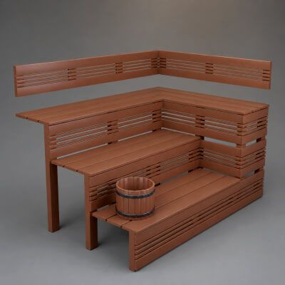 Click here to see preview images for "Modern Wooden Sauna Bench 3D Model AQ3D" Modern Wooden Sauna Bench 3D Model AQ3D