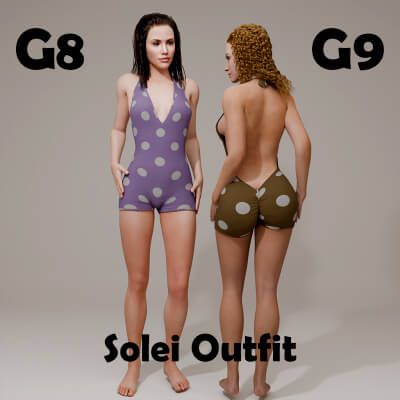 Click here to see preview images for "Solei Outfit for Genesis 8 Female - Genesis 9" Solei Outfit for Genesis 8 Female - Genesis 9