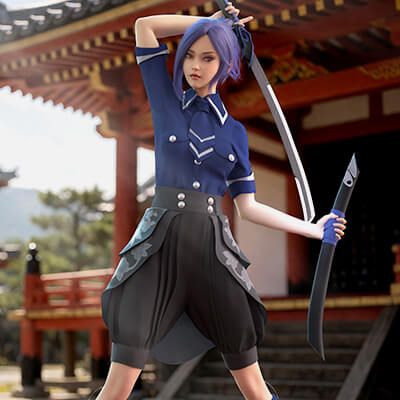 Click here to see preview images for "Taisho Ronin Outfit for G8F" Taisho Ronin Outfit for G8F
