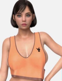 V-Neck Cropped Tank Top for Genesis 8