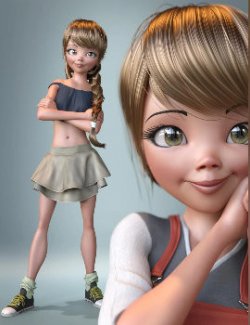 Paige Character, Hair and Expressions for Genesis 8 Female