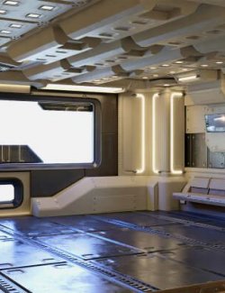 Sci-Fi Interior Space Station Transit Zone Props