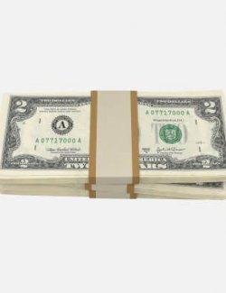 Packs of 2 Dollar Bills for DAZ