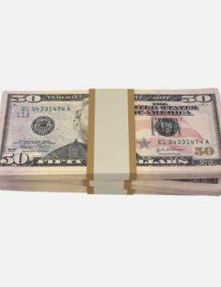 Packs of 50 Dollar Bills for DAZ