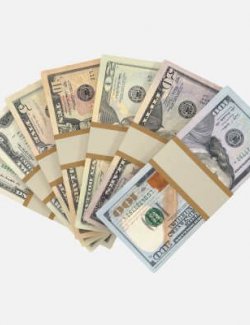 Stacks of US Dollars – Money Bundles for Daz