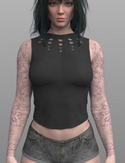 X-Fashion Raw Attitude Outfit for Genesis 8 and Genesis 9 Female(s)
